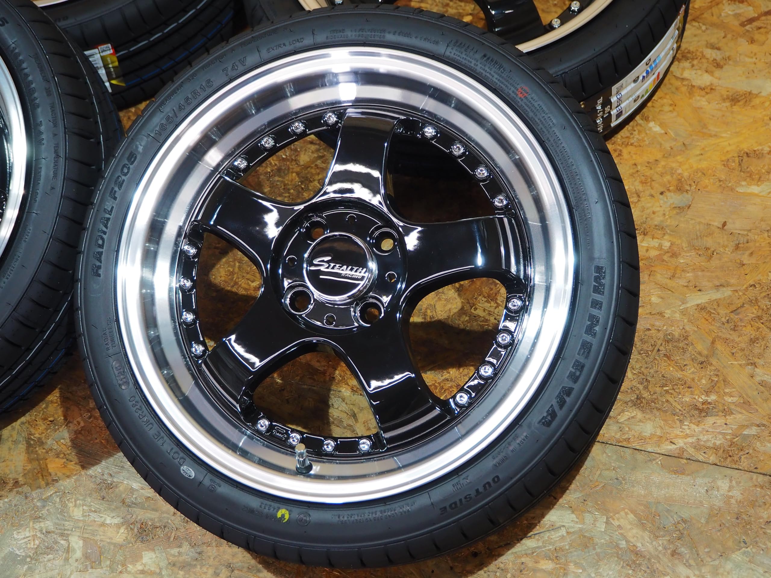 Amazon | 165/45R16 5.5J+43 4H100 タイヤホイールセット 1台分