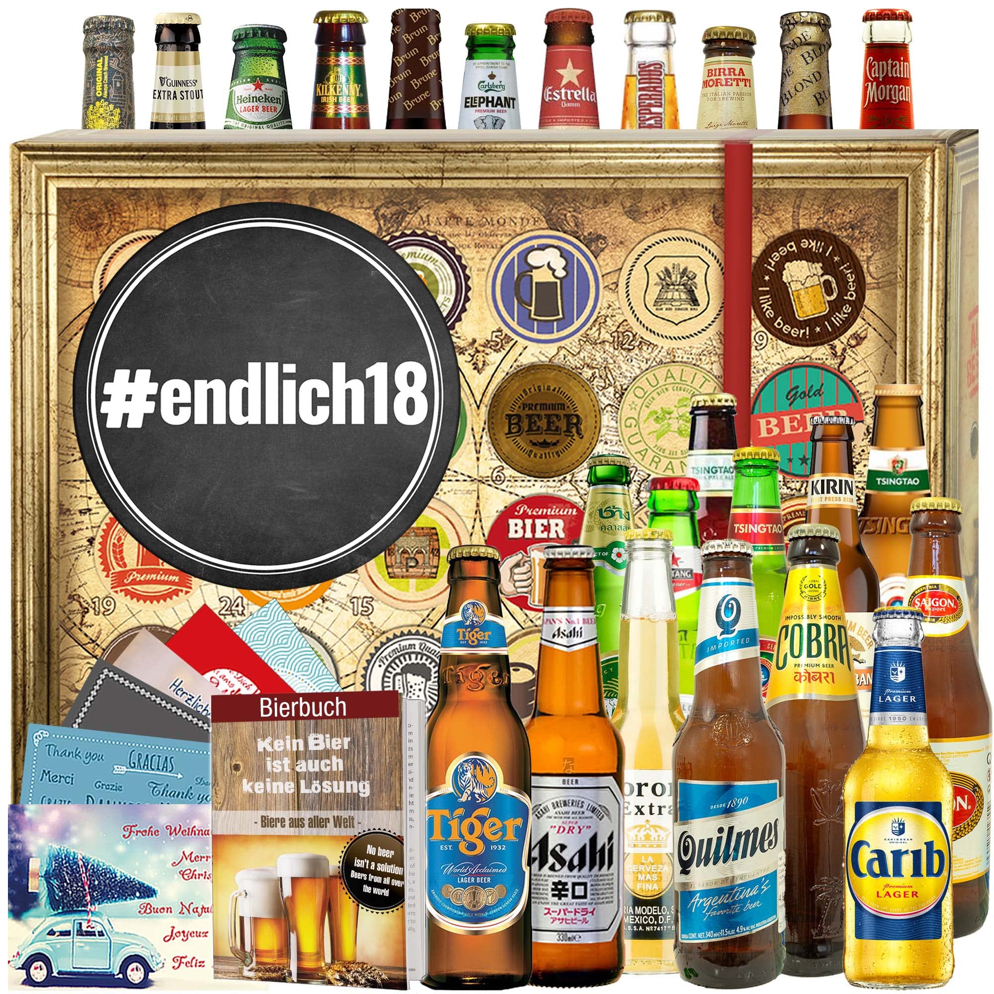 endlich18 / Bier aus aller Welt 24x / Geschenke 18 Geburtstag/Advent Kalender Bier 2024 2025