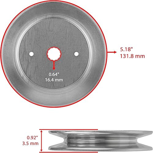 Miniatura 3 de Caltric Conjunto de eje con polea compatible con Husqvarna Gls 2748 2754 Ct126 153 154 Cth126 163T
