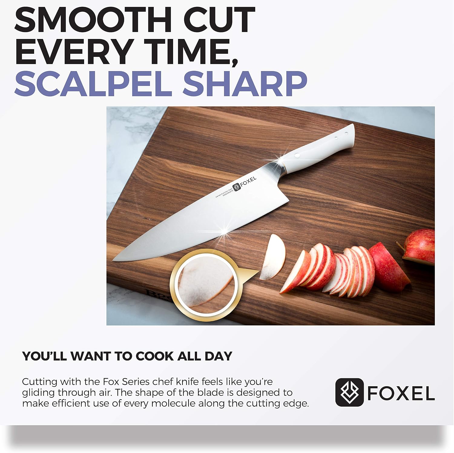 One-Day Sale: Up to 70% Off Cooking Chef Knife - 9 inch Professional Kitchen Grade – Foxel LYNX Series Chef’s Knives Combine Versatility with Elegance – Japanese Inspired - Highest Quality Razor Sharp German High Carbon Steel Free Shipping Offer Cooking Chef Knife - 9 inch Professional Kitchen Grade – Foxel LYNX Series Chef’s Knives Combine Versatility with Elegance – Japanese Inspired - Highest Quality Razor Sharp German High Carbon Steel