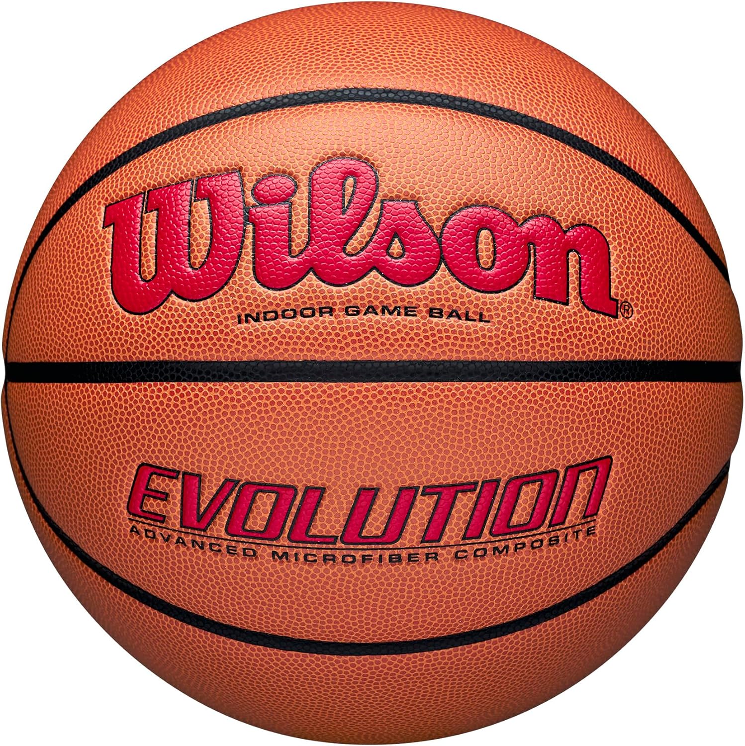 WILSON Evolution Indoor Game Basketballs - Size 5, Size 6 and Size 7