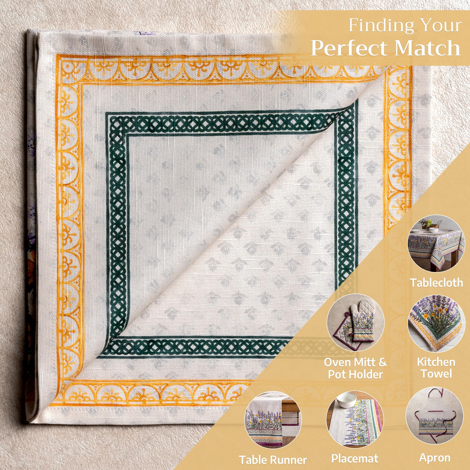 Maison d'Hermine - Servilletas de tela (100% algodón, 45 x 45 cm, 4 unidades)