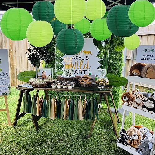 Miniatura 11 de BEISHIDA Faroles de papel redondos amarillos de 12 pulgadas, decorativos, colgantes, asiáticos, chinos, japoneses, lámpara para cumpleaños