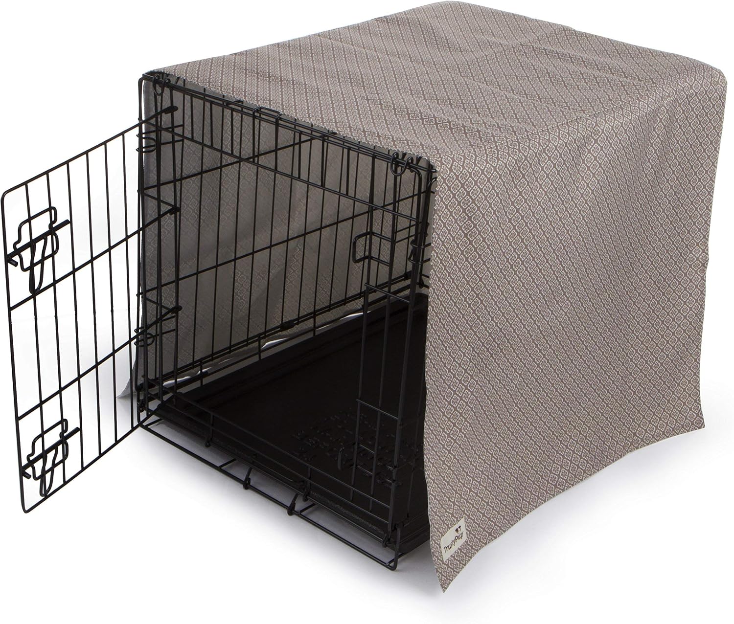 TrustyPup, CozyCove Pet Crate Cover, Dog Crate Cover, Lightweight, Durable, Sturdy, Ventilated, Medium, Brown