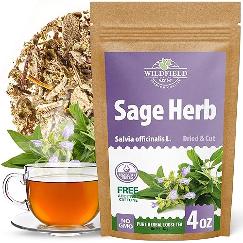 4 oz. Té de hierbas de salvia seca (Salvia officinalis)  113 g (4 oz) de salvia de hierbas de salvia