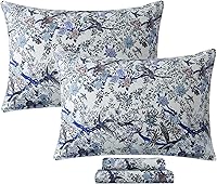 Vista 19 de FADFAY Juego de sábanas de rosas rojas, ropa de cama vintage floral de rosas elegantes, ropa de cama estilo rústico, 100% algodón egipcio percal