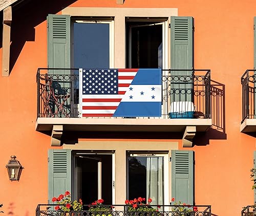 Miniatura 3 de Bandera de Honduras de Estados Unidos de 3 x 5 pies, gran pancarta hondureña de Estados Unidos 150D para exteriores, decoración de impresión de