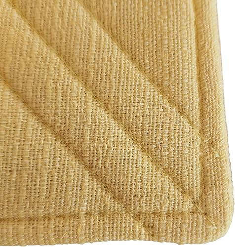 Miniatura 5 de CUSHYSTORE Soporte para ollas de 7.5 pulgadas, almohadillas térmicas para horno estilo cabaña, para cocina, color amarillo liso, 2 paquetes