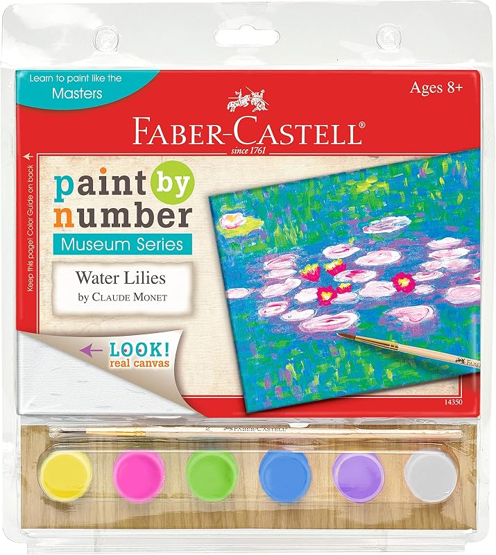 Museum Series Paint by Numbers - Claude Monet Water Lilies - Number Painting for Kids and Adult Beginners