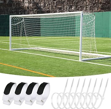 3mm Thicker Soccer Net, Full Size Soccer Goal Net, Durable Polyethylene Football Net with Installation Accessories,24 x 8ft / 18 x 6.5ft / 10 x 6.5ft Soccer Replacement Nets Post Not Included