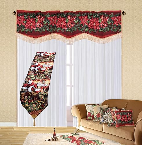 Miniatura 2 de Violet Linen Tapiz decorativo con diseño de osos de peluche navideños, almohada de 18 x 18 pulgadas