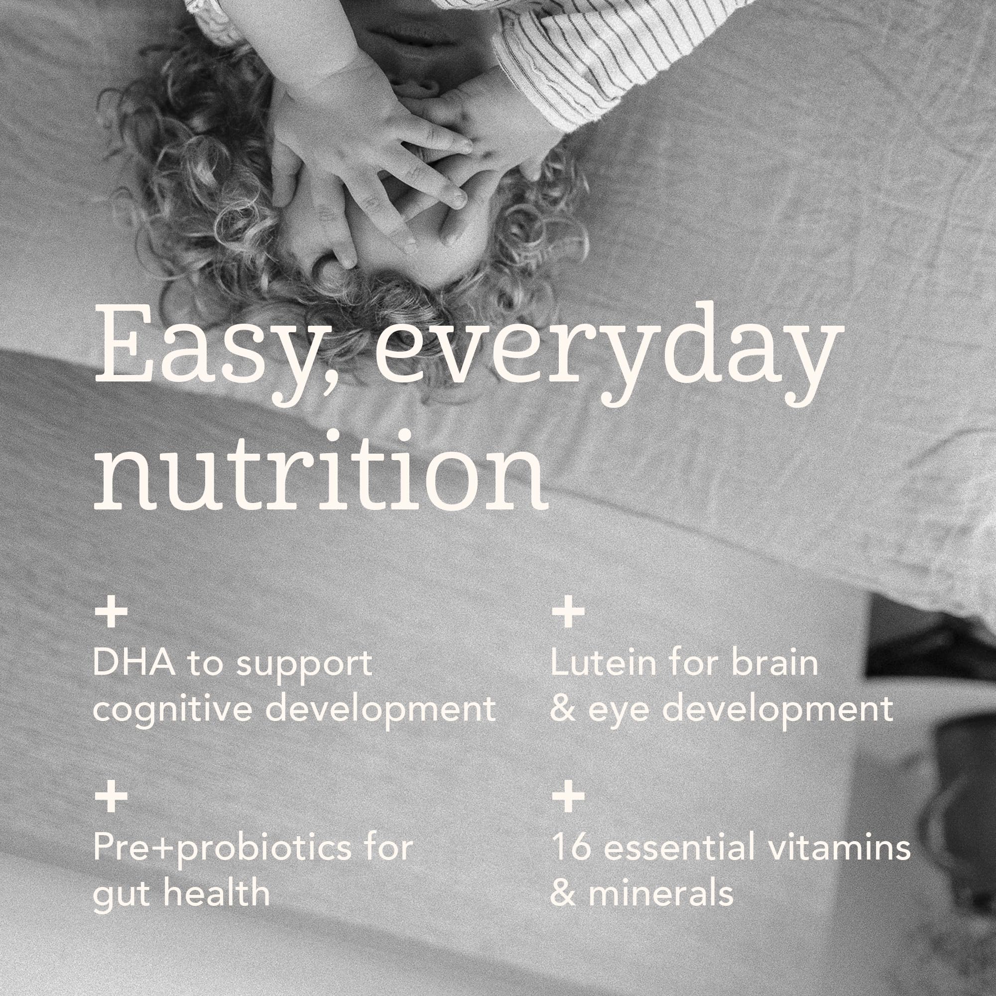 Haven Fórmula de cabra para niños pequeños, leche entera de cabra alimentada con pasto en polvo para niños pequeños con probióticos, prebióticos, luteína y Omega 3 Dha, fórmula de fácil digestión, sin
