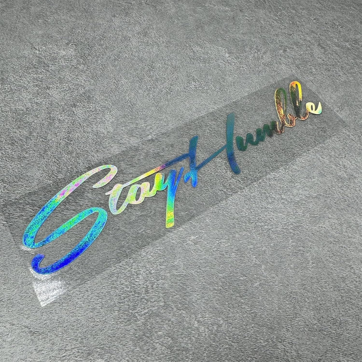 Car Sticker for Stay Humble Text Tape Auto Truck Rear Front Windshield Window Decals (Laser, 20x5cm) - Image 2