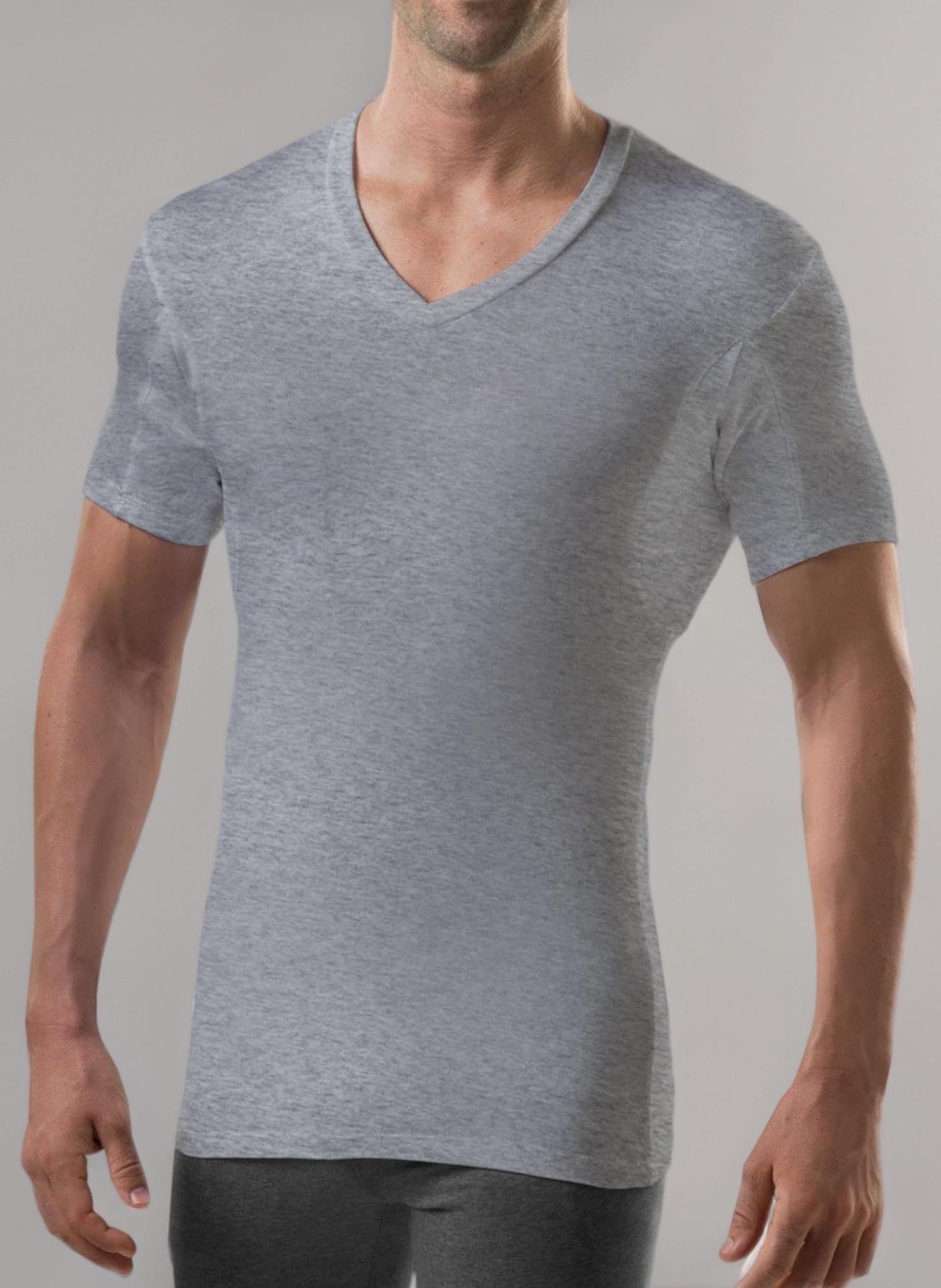 The Thompson Tee Men's Sweatproof Undershirt | V Neck | Slim Fit | with Sweat Pads