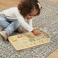 Vista 8 de Melissa & Doug rompecabezas de números y sonidos. Rompecabezas de madera con efectos de sonido (21 piezas)