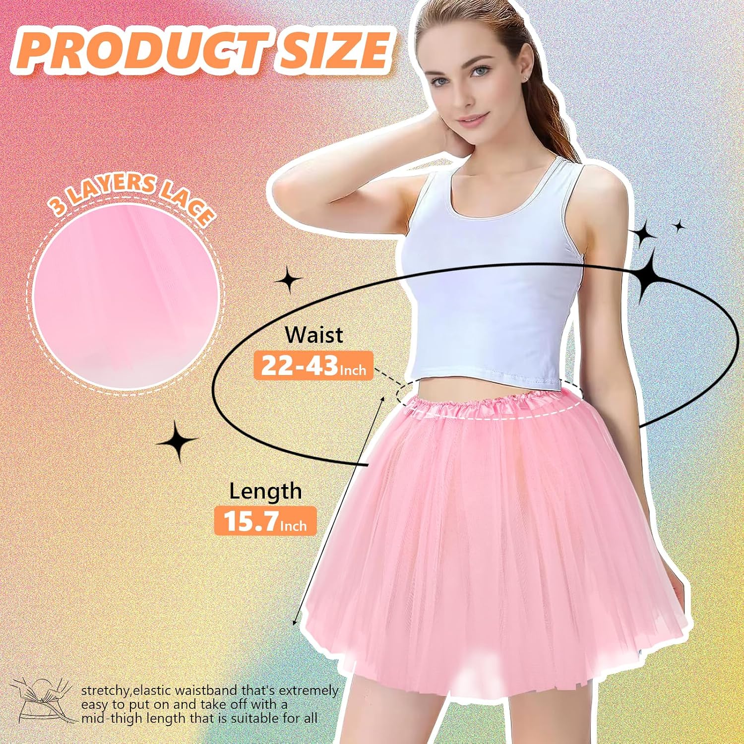 Tutus for Women Adult Tutu Tulle Skirts Costumes for Women 3 Layered Womens Tutu Skirts for Girls Teens Halloween Ballet
