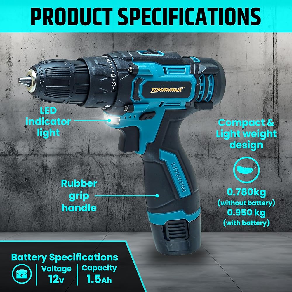 TOMAHAWK® T8000 12V Cordless Screwdriver and Drill Morocco Ubuy