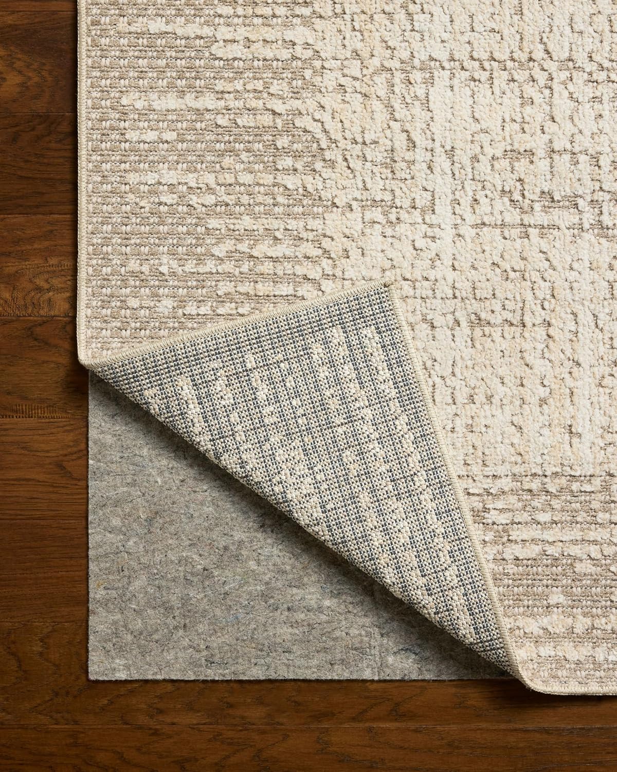 Loloi Amber Lewis Bexley Collection BEX-06 Natural/Taupe 2'-7" x 4' Accent Rug Neutral, Textured, Living, Bedroom, Dining, Carpet