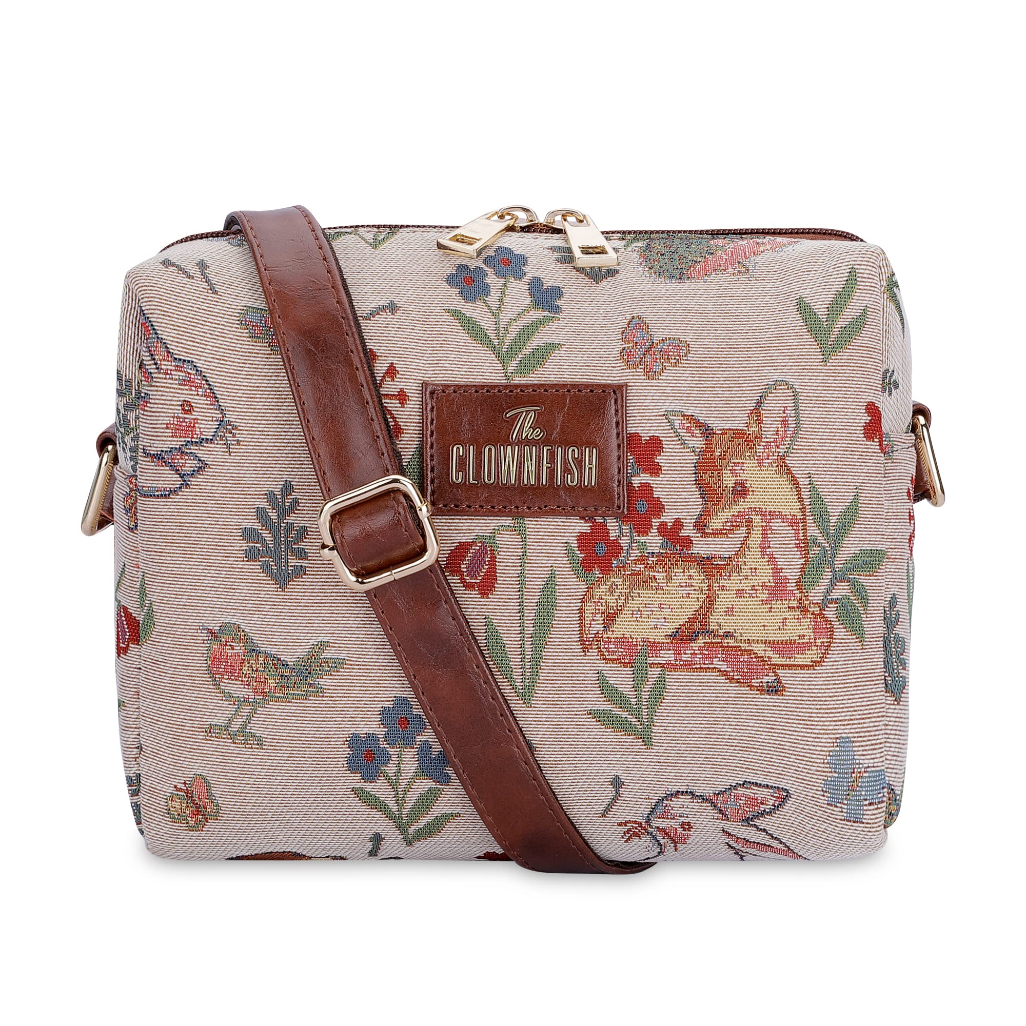 THE CLOWNFISH Adelina Series Sling for Women Faux Leather Casual Ladies Single Shoulder Bag For Women Crossbody Bag for College Girls