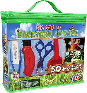 Be Amazing! Toys Big Bag of Backyard Science - STEM Science Kits for Kids 8+ - Educational Science Toys for Kids 10-12 with 50+ Projects - 32-Piece Experiment Science Set for Boys & Girls Age 8-12