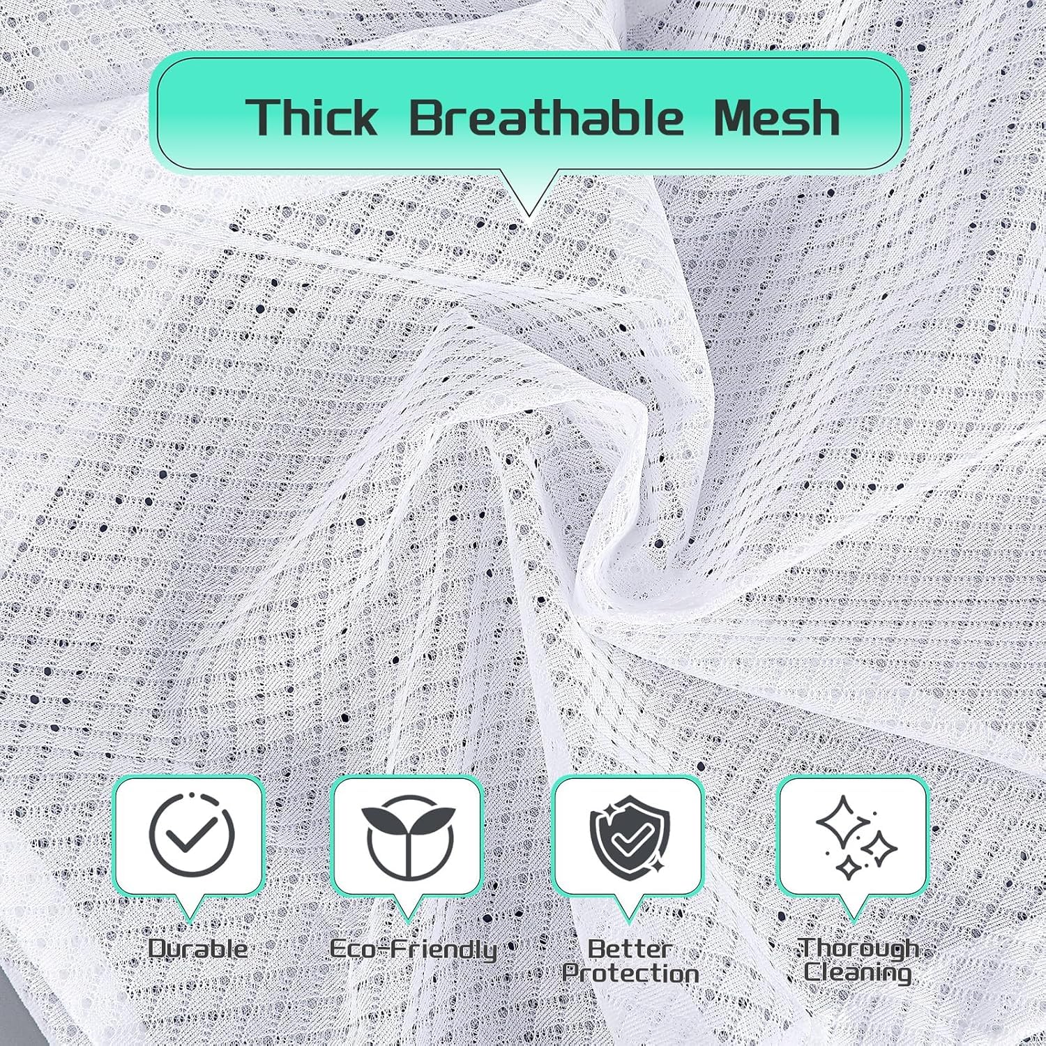 AiQInu 4 Pièces Filet A Linge, Sac à Linge Avec Cordon De