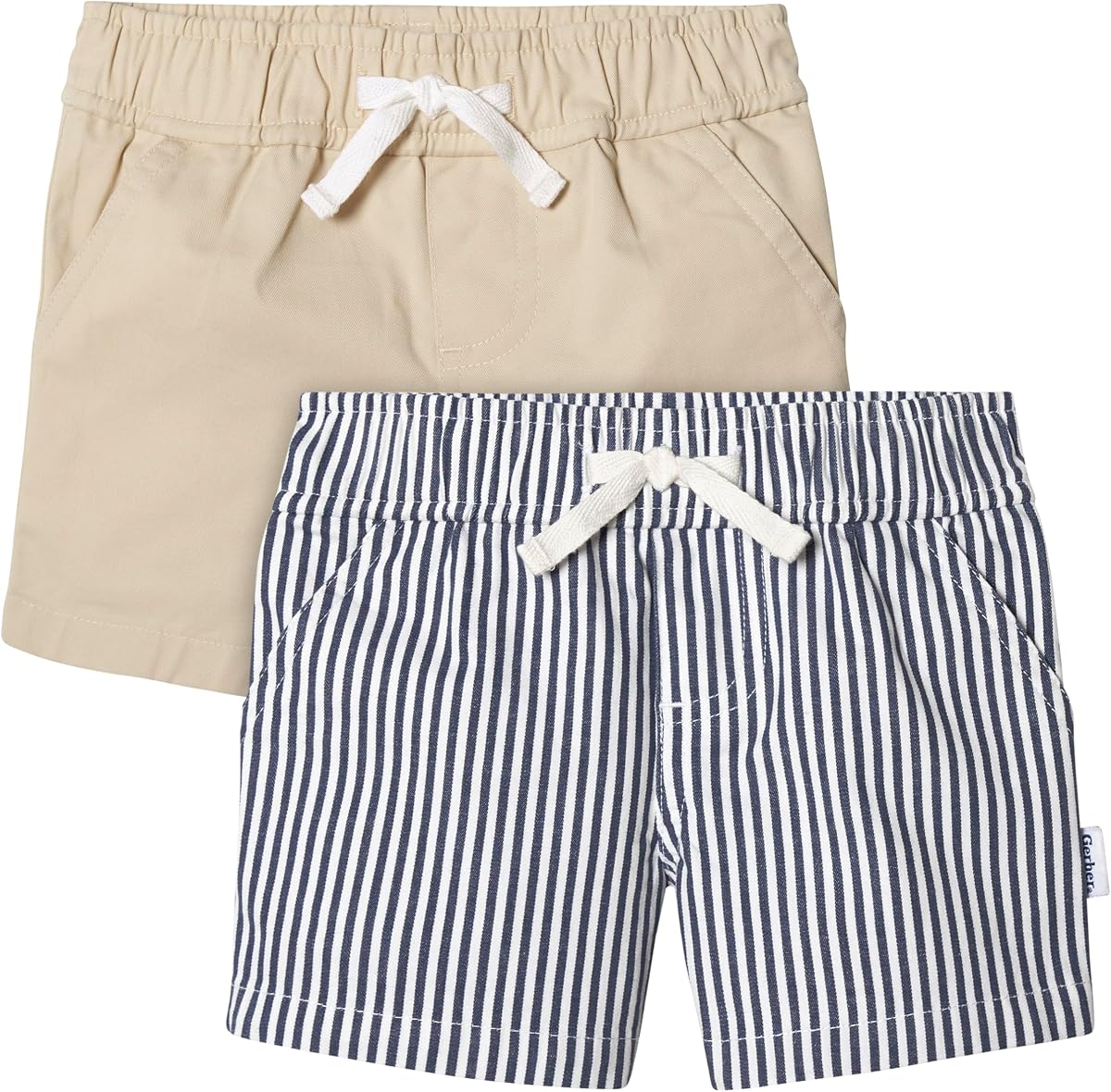 Pantalones cortos chinos elásticos para bebés y niños pequeños