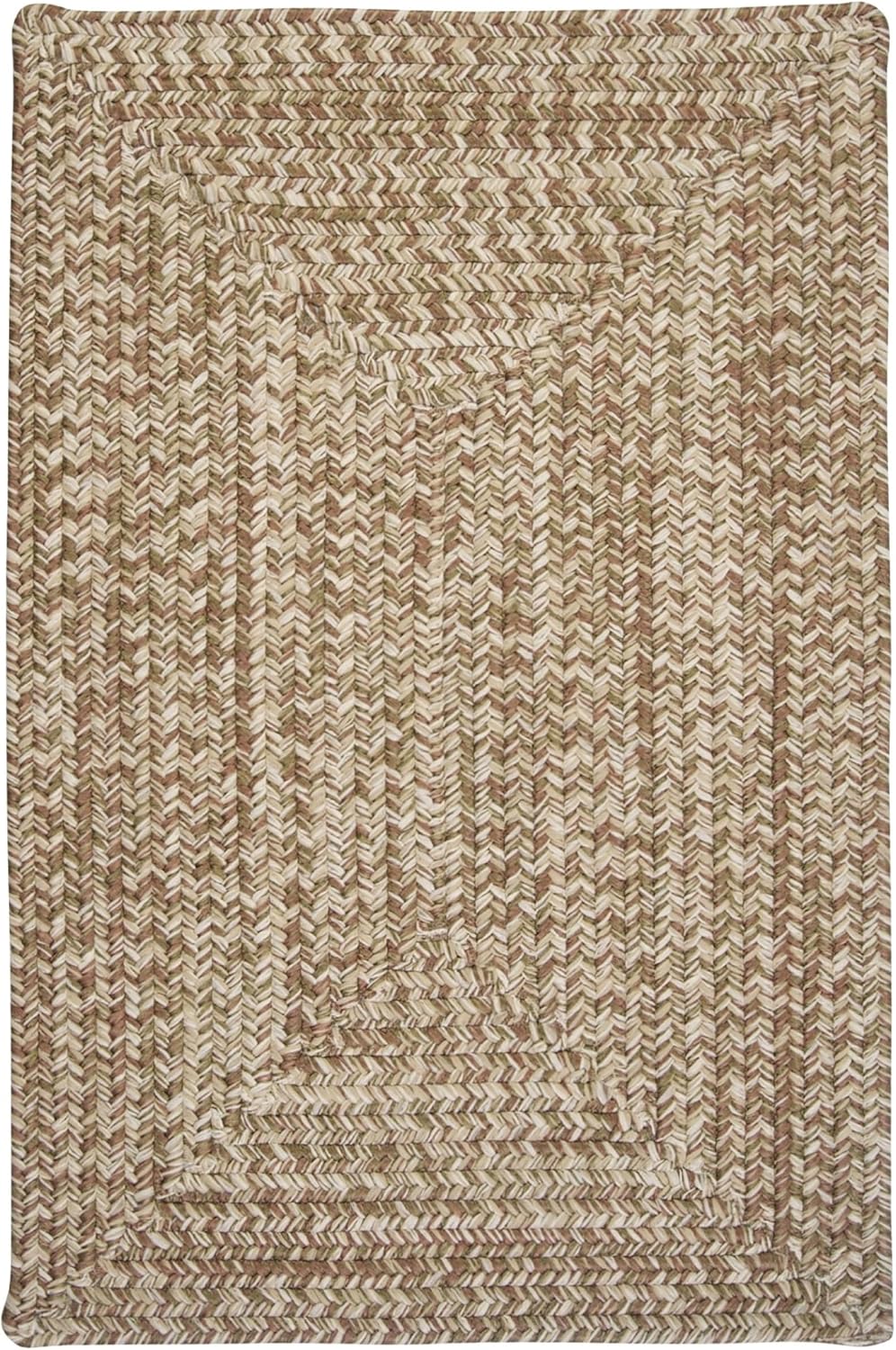 Colonial Mills Siena Multi Braided Rug - Moss Green 6'x9'