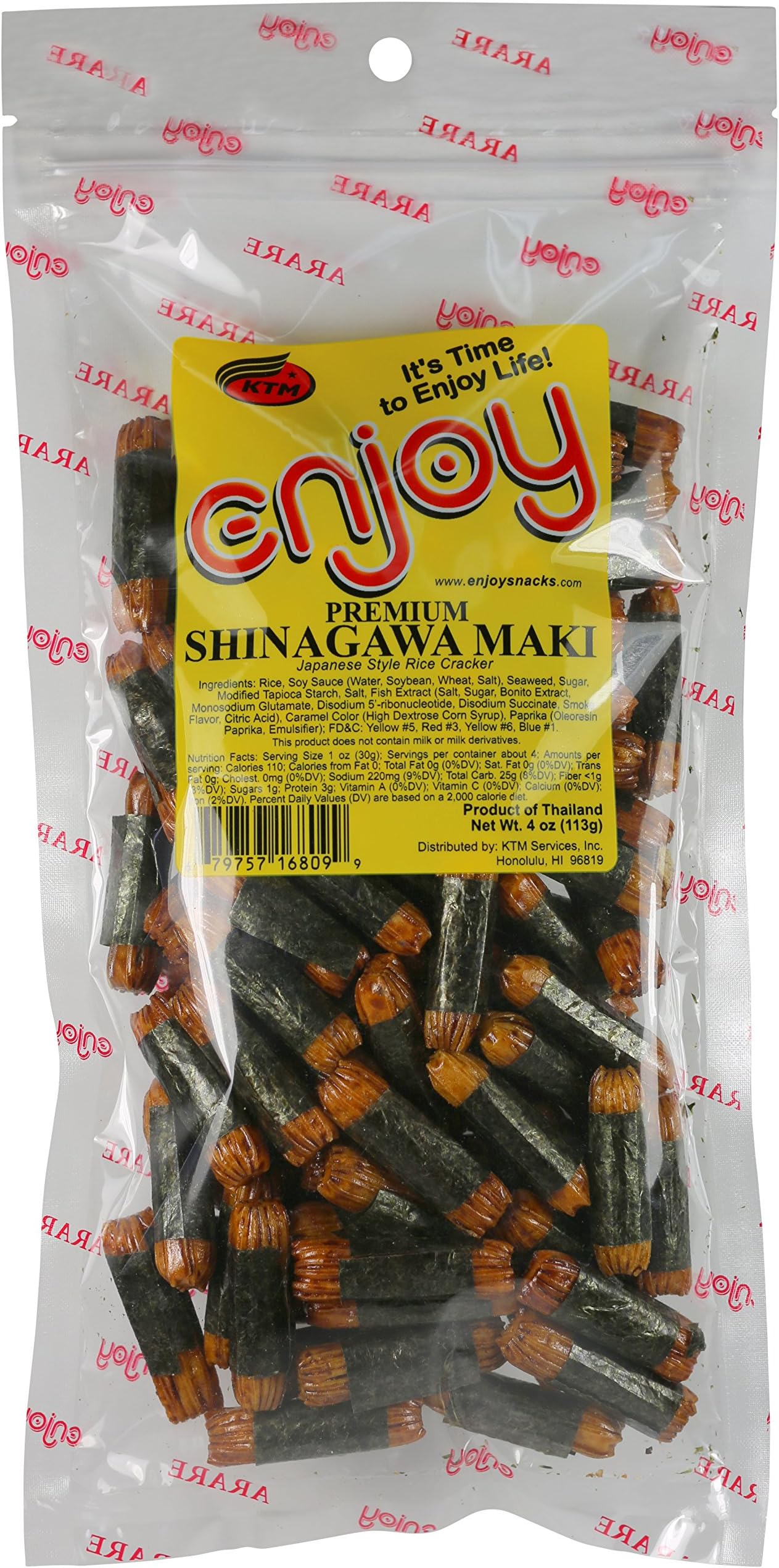 Enjoy Arare Rice Crackers (Shinagawa Arare, 4 oz)