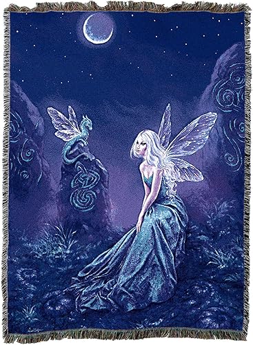 Miniatura 4 de Pure Country Weavers Rachel Anderson - Manta luminiscente de hadas tejida de algodón, hecha en los Estados Unidos (72 x 54 pulgadas)