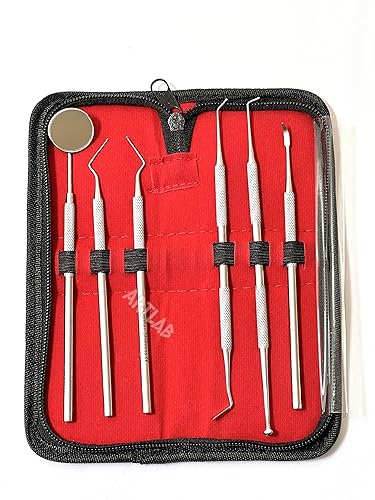 Miniatura 4 de Kit de higiene dental profesional alemán, juego de removedor de cálculo y placa, raspador de dientes, raspador de dientes, raspador dental y espejo