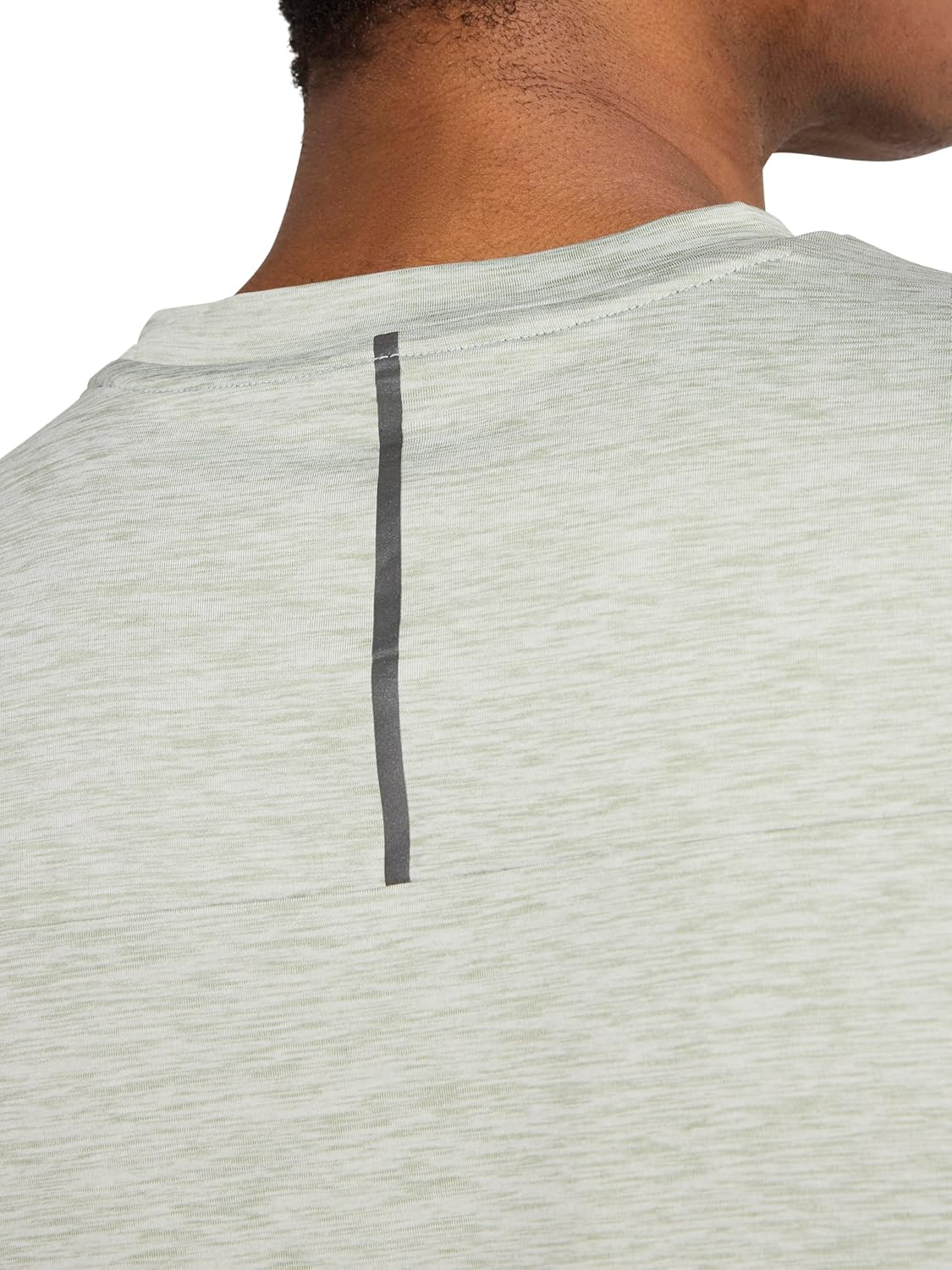 Reebok Mens Reflective Small Logo Crewneck T-Shirt, Standard Fit, Lightweight Cool Touch Jersey Fabric - Image 5