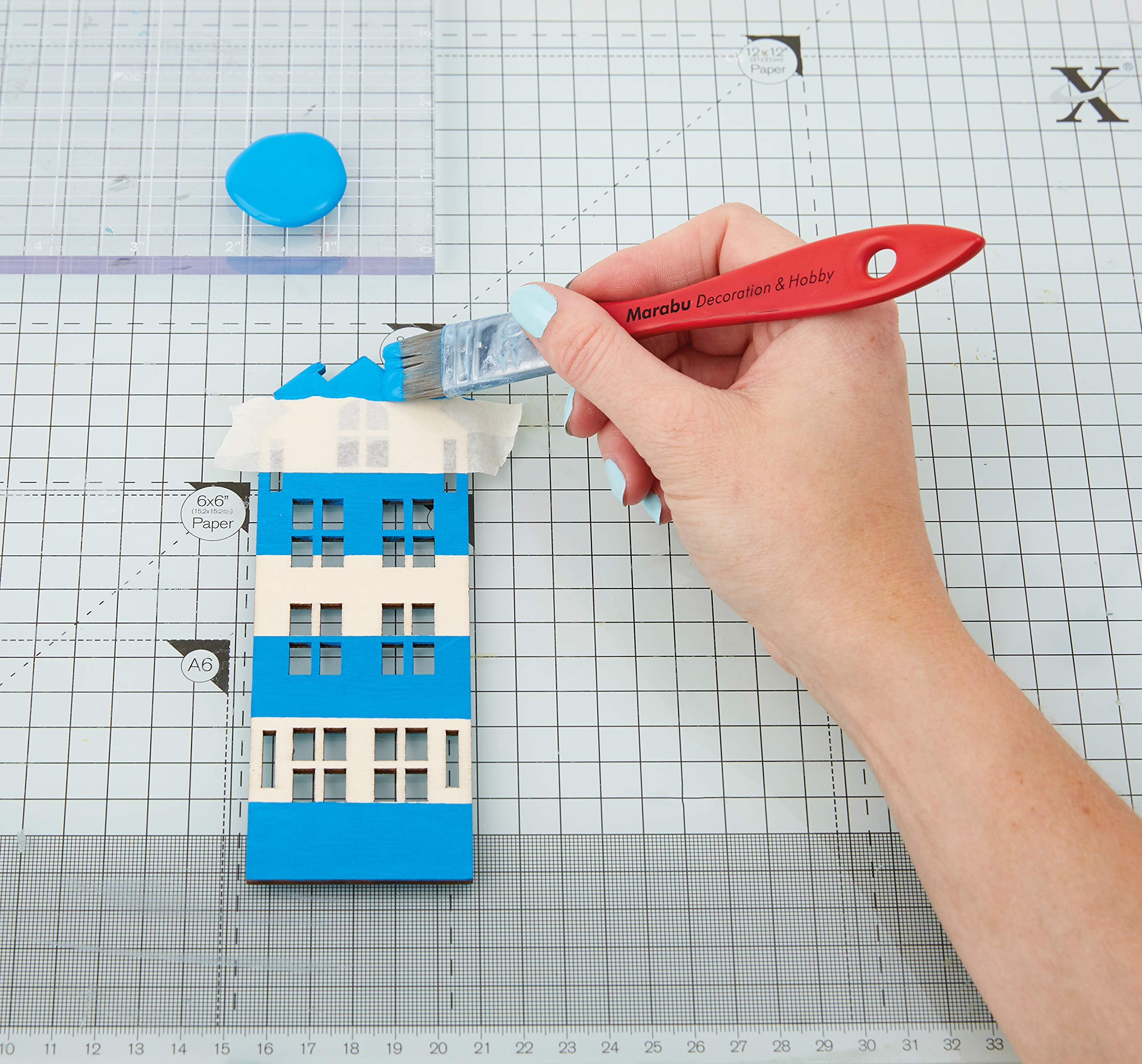 Make Your Own 3D Decoration - Medium Wooden House, Multi - Image 2