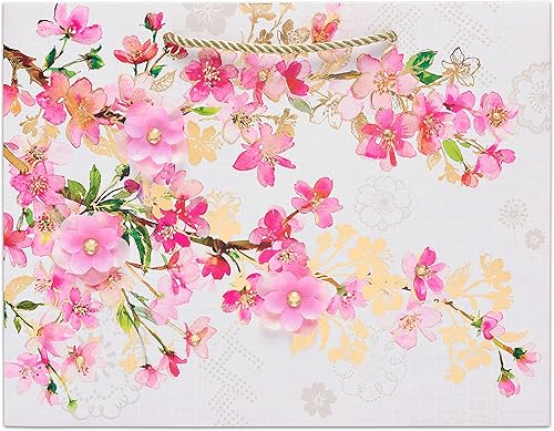 Miniatura 2 de Papyrus Bolsa de regalo grande de 13 pulgadas (flor elegante) para bodas, despedidas de soltera, cumpleaños y todas las ocasiones (1 bolsa)