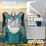 N NEVO RHINO Sac à dos d'hydratation, 18L Sac à dos de randonnée polyvalent avec 3L Paquet d'hydratation isotherme pour les randonnées à vélo