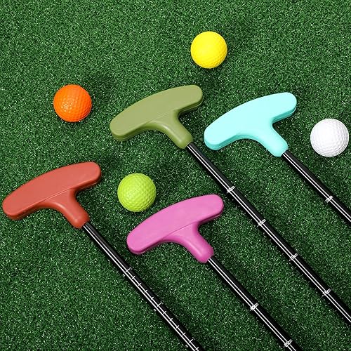 Vista 33 de Hiboom Putters de golf para hombres y mujeres, putter de golf de dos vías con 4 pelotas de golf, longitud ajustable, para niños, a granel