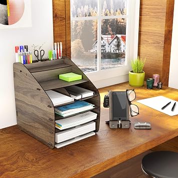 Design OTTO Large Modest - 6 Colors A4 Document Rack Desktop Organizer Organizer Walnut