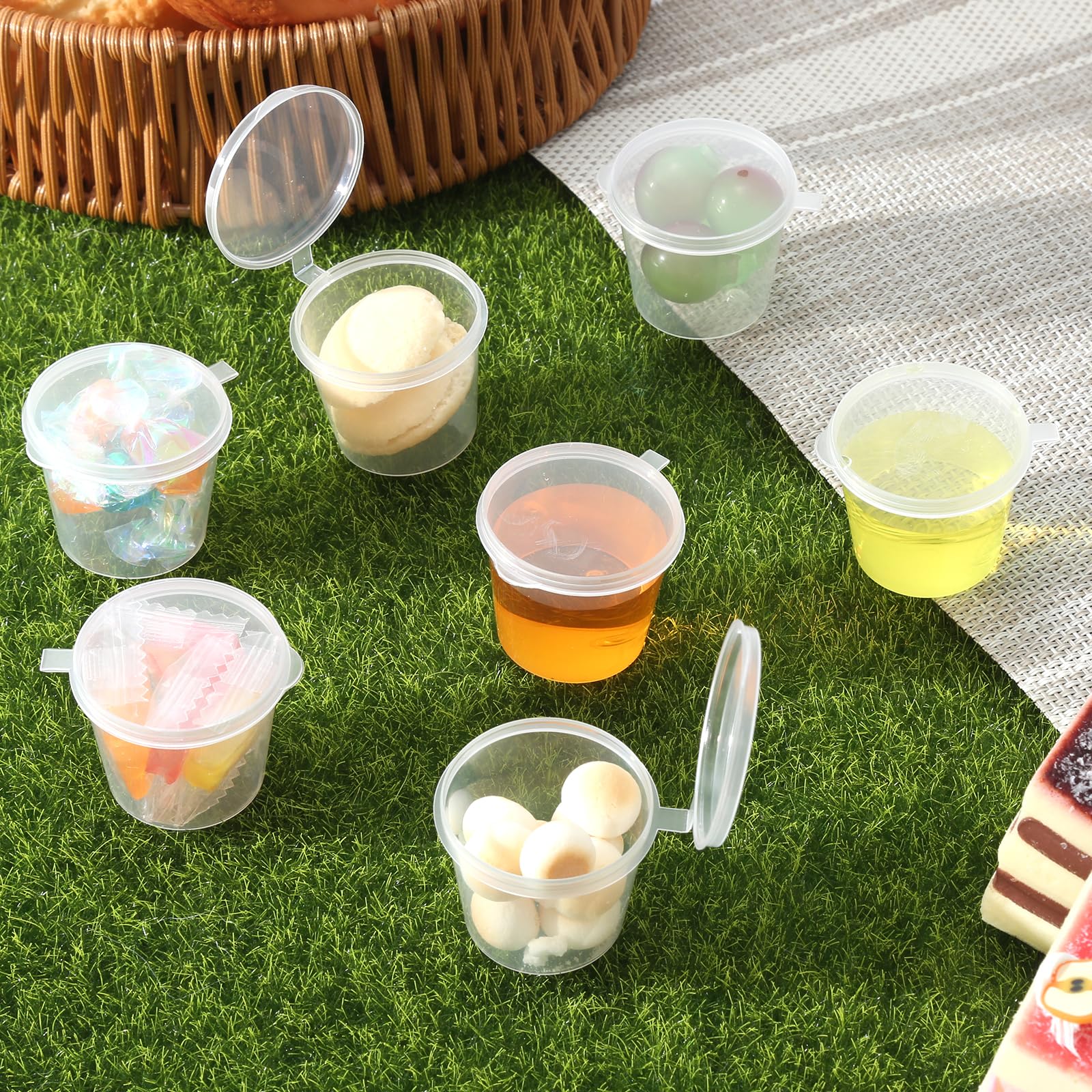 Sausbakjes met deksels 100ml - 500 stuks incl. SUP – Goedkope Disposable