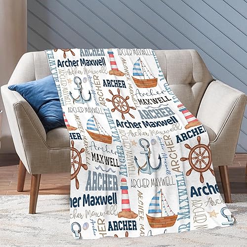 Miniatura 51 de Custom Name Blanket Throw Personalized Blanket for Kid with Names Customized Blanket with Name for Baby,Custom Blanket,Gift for Birthday Letter