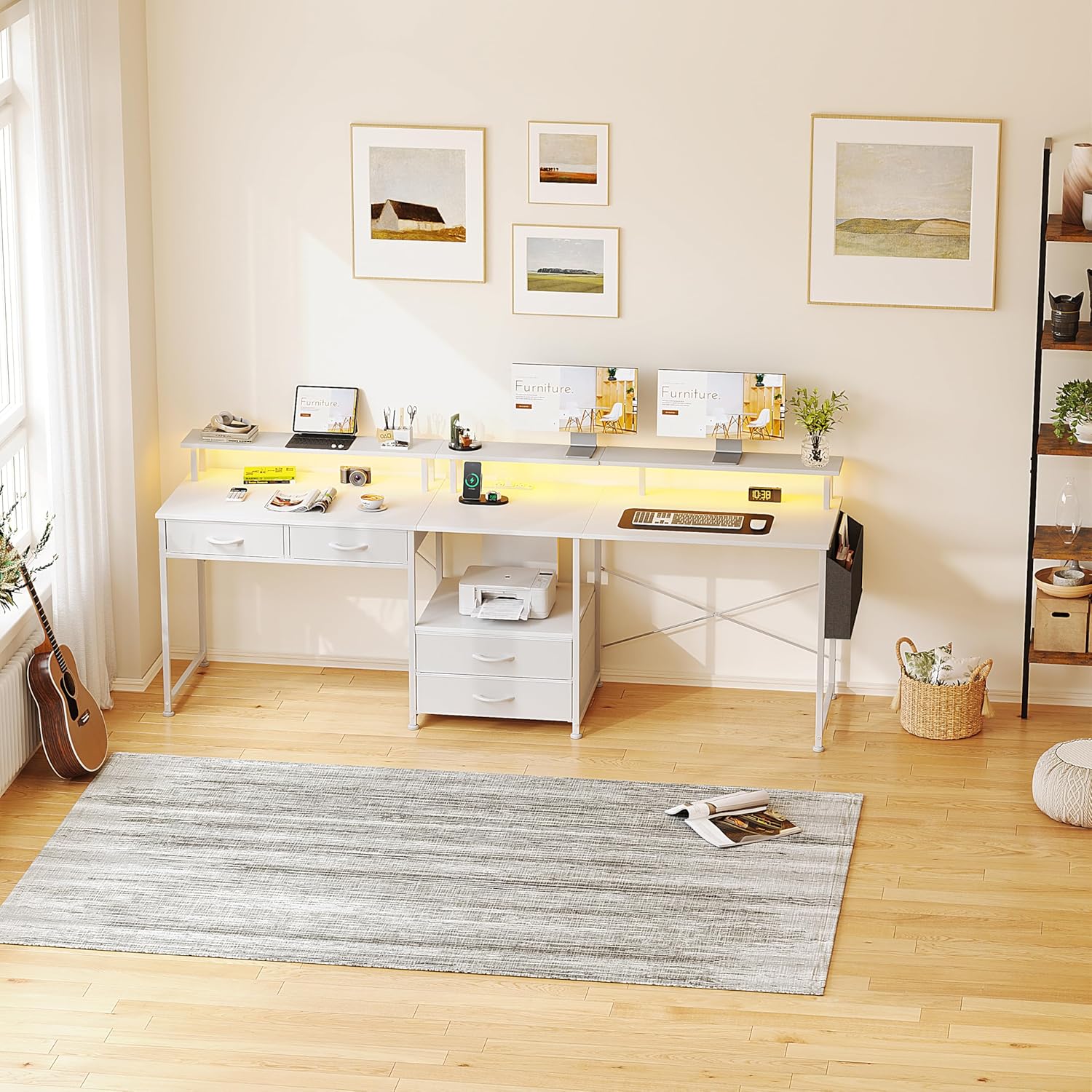 Flrrtenv desk configured as a long straight desk