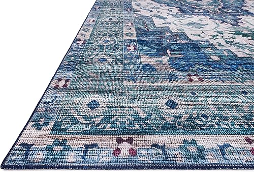 Miniatura 2 de Loloi CIELCIE-01IVTQ2340 Cielo X Justina Blakeney Collection - Alfombra de área (2'3" x 4'0), color marfil y turquesa