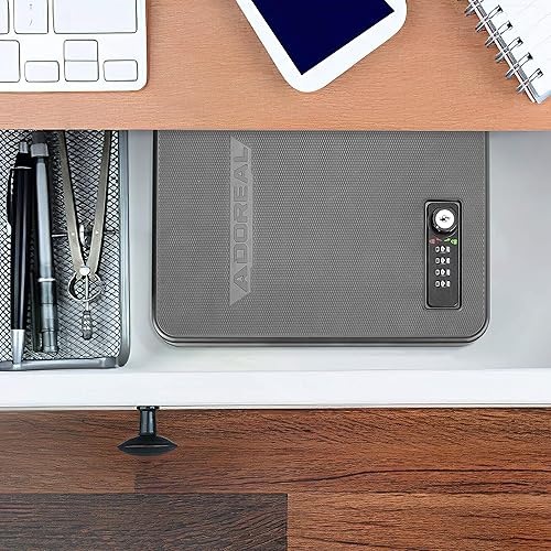 Miniatura 7 de Cajas fuertes para pistolas, caja fuerte portátil con cerradura de combinación de 4 dígitos para almacenamiento de armas, funda de plástico para