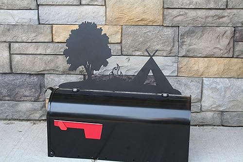 Vista 34 de Hobby, Recreation and Career Style Metal Powder Coated Mailbox Topper (Excavator, Matte Black) Negro mate,Dark Yellow,Blue,Copper,Gris-oscuro,Gloss