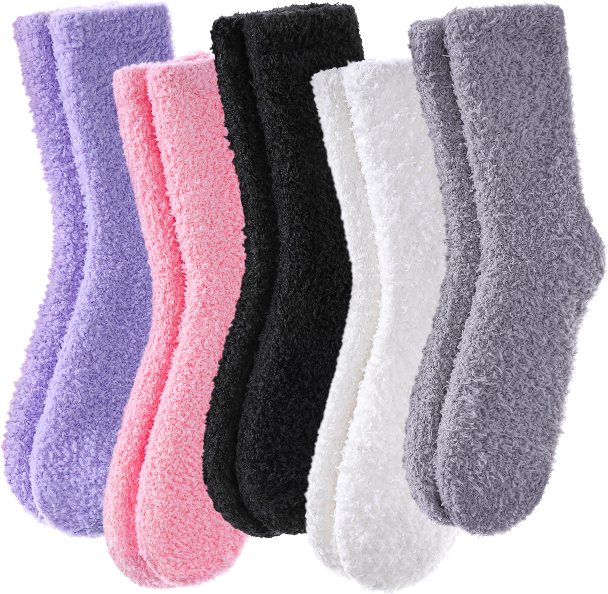 POEATEZO Plush Slipper Socks Women Super Soft Fuzzy Cozy Winter Warm Casual Socks for Winter Indoor