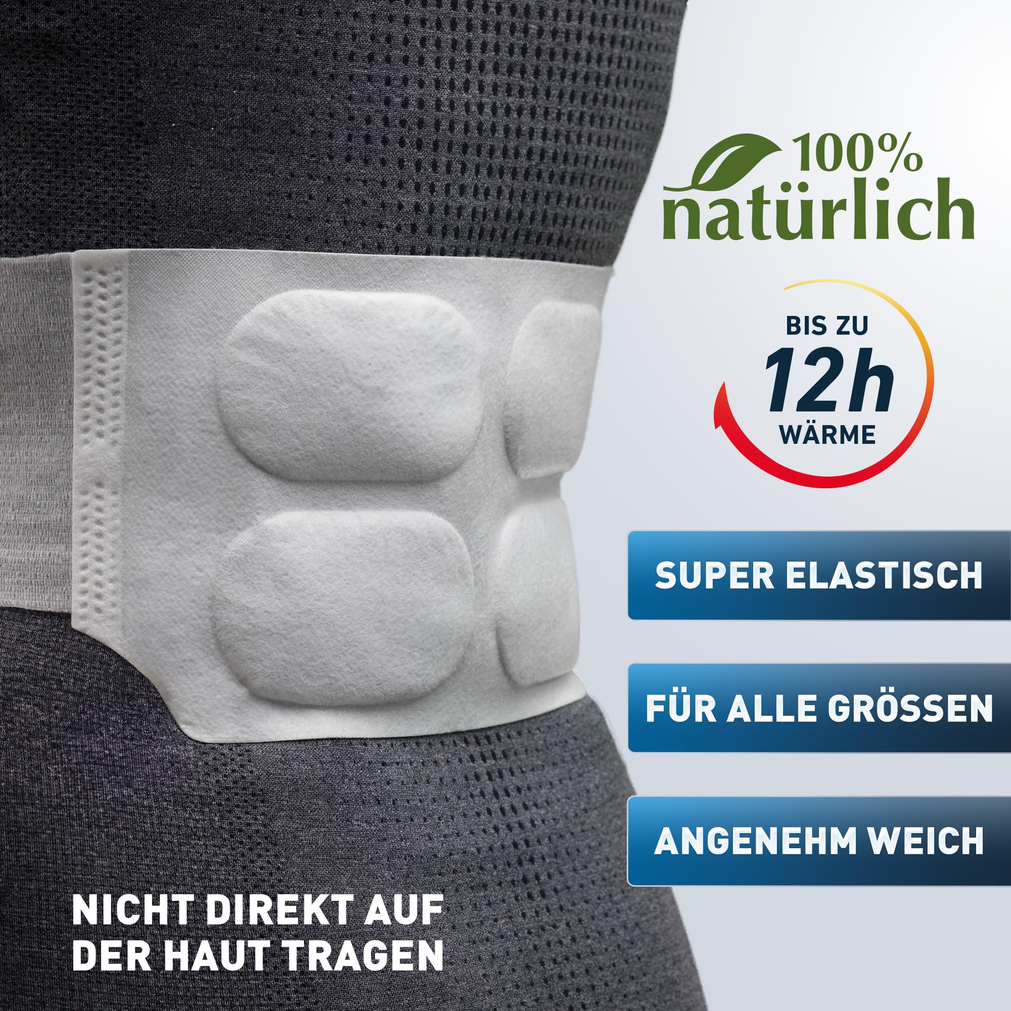 THE HEAT COMPANY Wärmegürtel - 10 Stück Vorteilspack - EXTRA WARM - Preis-Leistungs-Sieger - 12 Std. wohlige Wärme - sofort einsatzbereit - luftaktiviert - rein natürlich - für alle Größen: S-XL