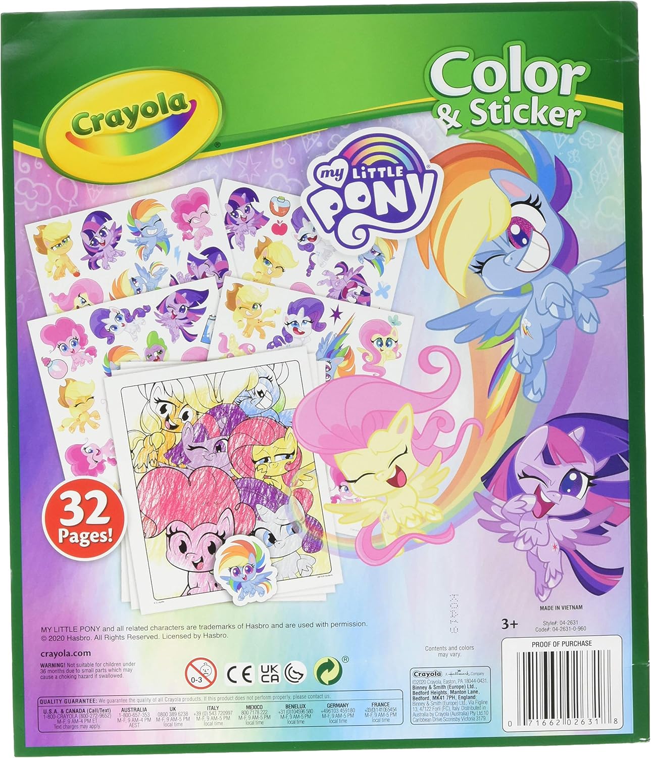 Buy Crayola My Little Pony Coloring Pages and Stickers, Gift for Kids