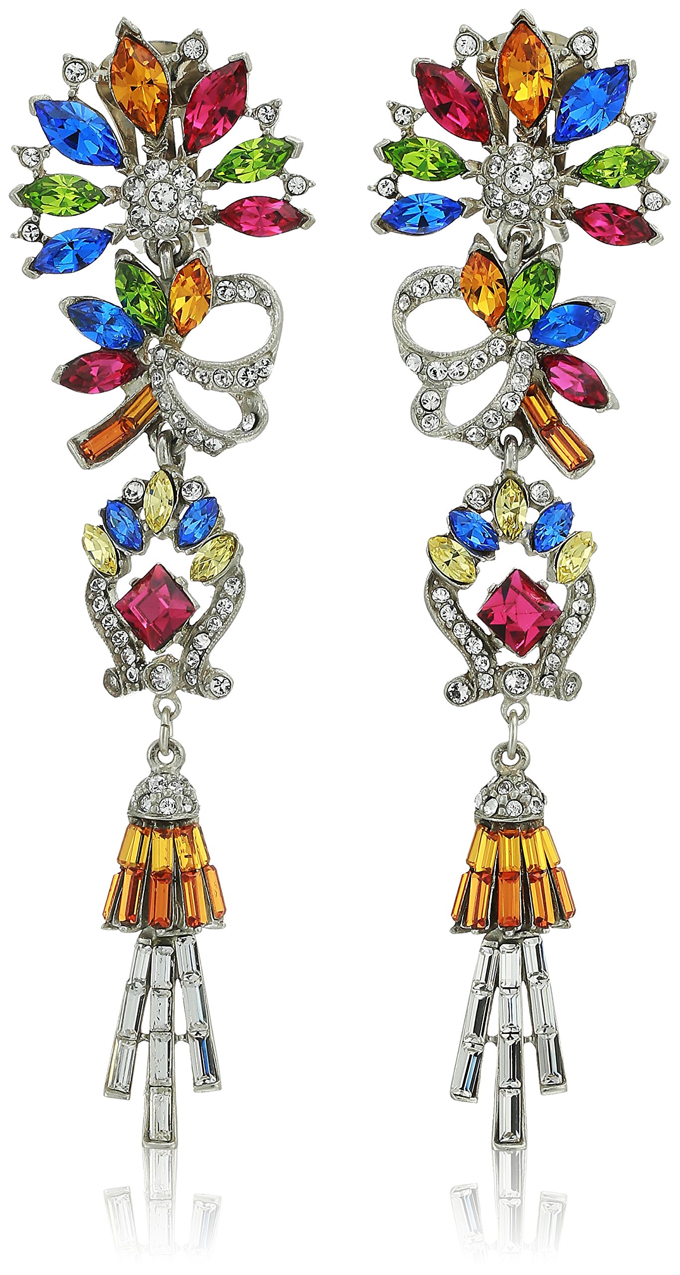 Ben-Amun JewelryCrystal Collage Swarovski Multi-Color Pendant Necklace, 18" Length, 7.5" Width, 1.5" Height