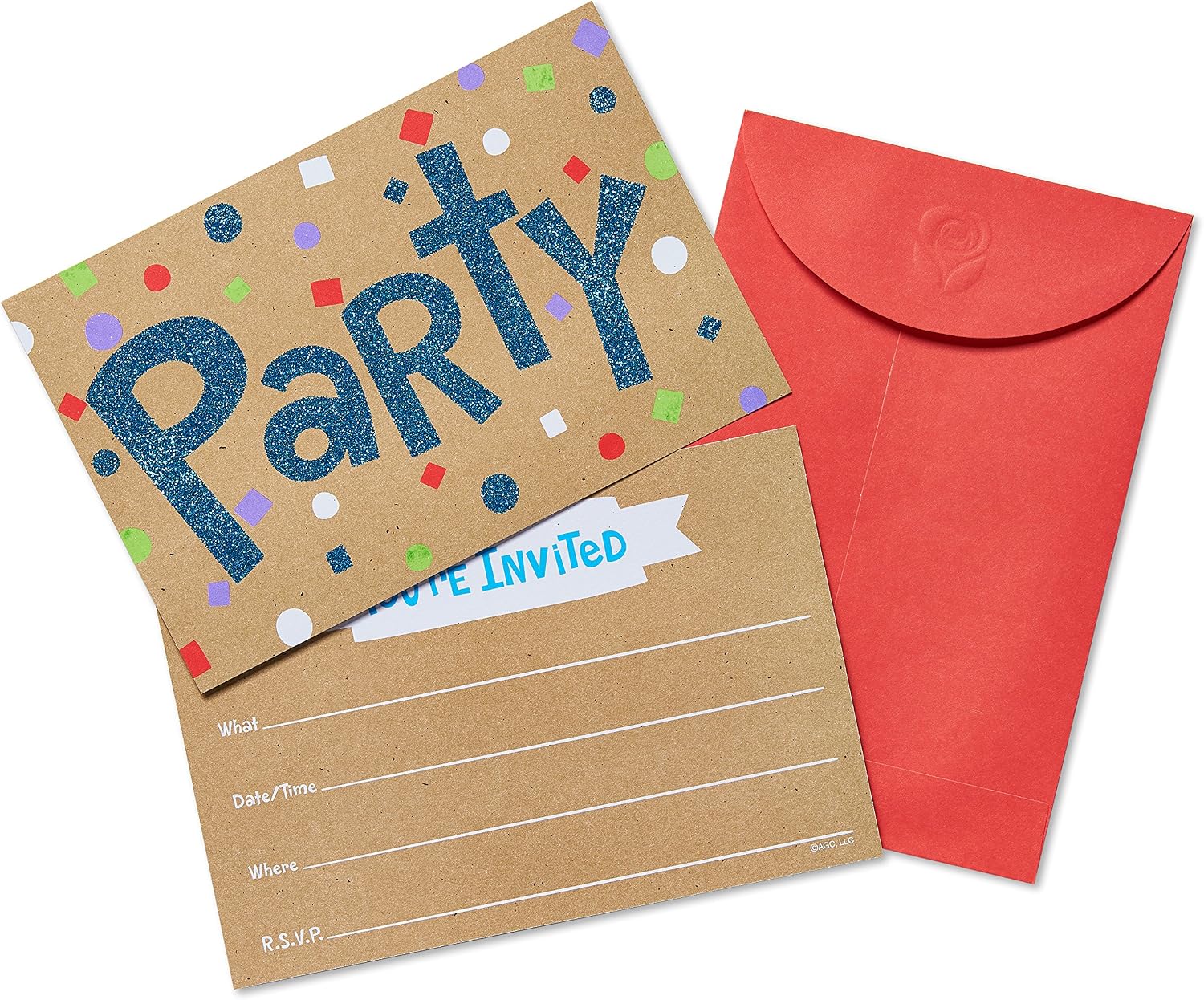 American Greetings Graduation Party Invitations, Confetti Glitter Fun (20-Count)