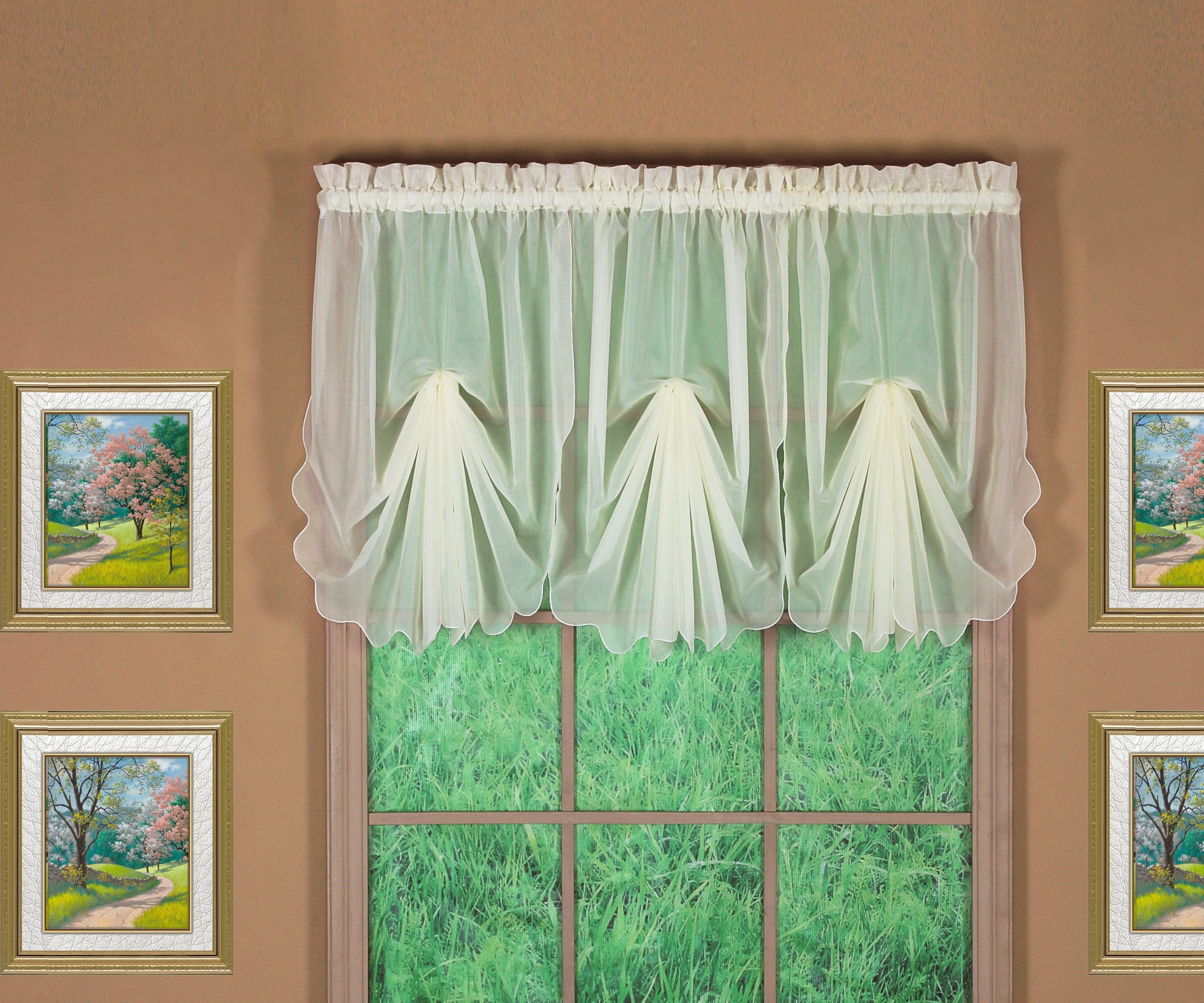 Today's Curtain Emelia Original Cantonnière en Voile, écru, 76,2 x 101,6 cm (l x L)