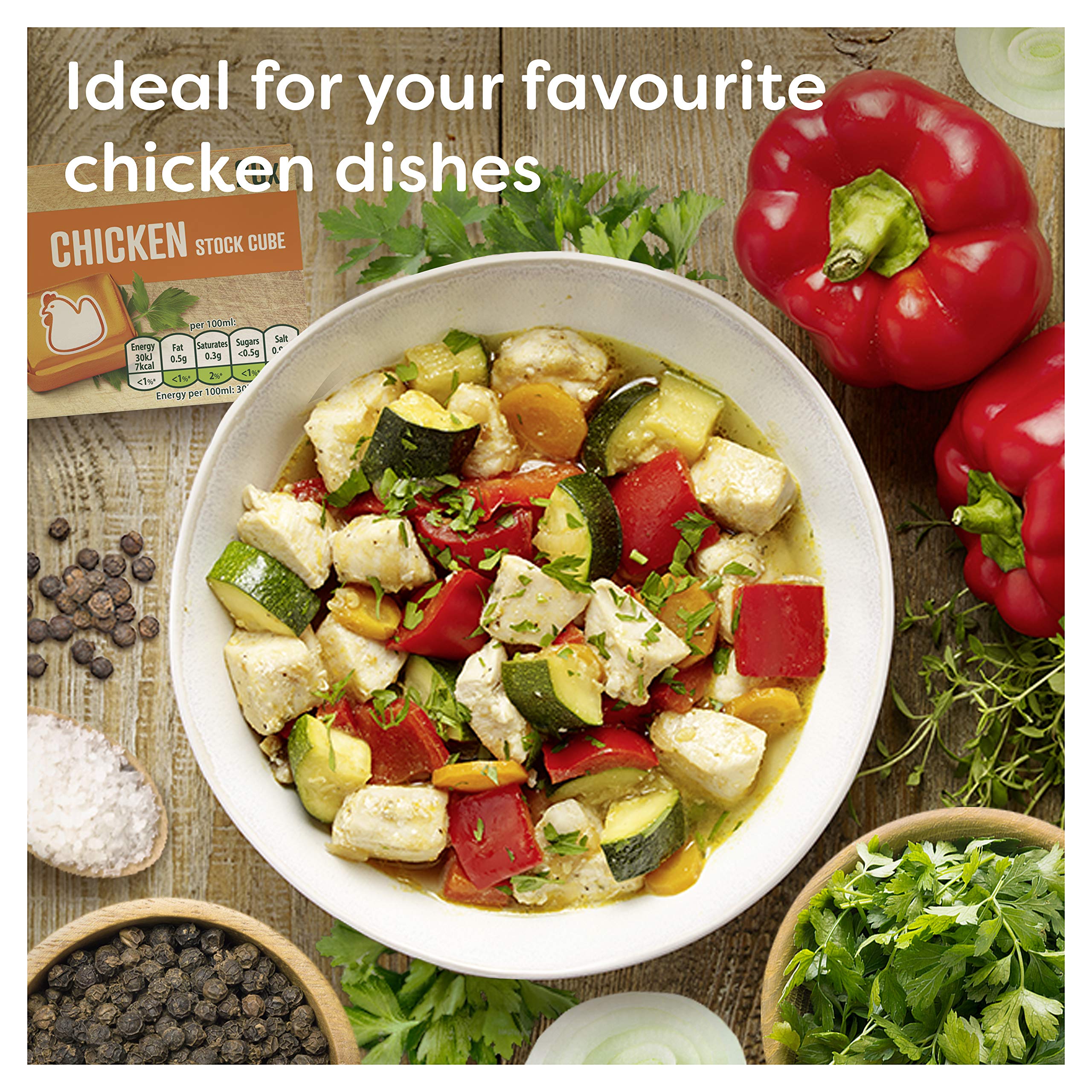Knorr Chicken glutenfree Stock Cubes to add a rich chicken flavour to