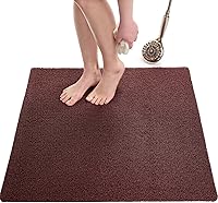 Vista 153 de ENKOSI Alfombra antideslizante para ducha y baño Loofah - Comodidad acolchada suave - Sin ventosas para bañeras lisas o texturizadas - Drenaje